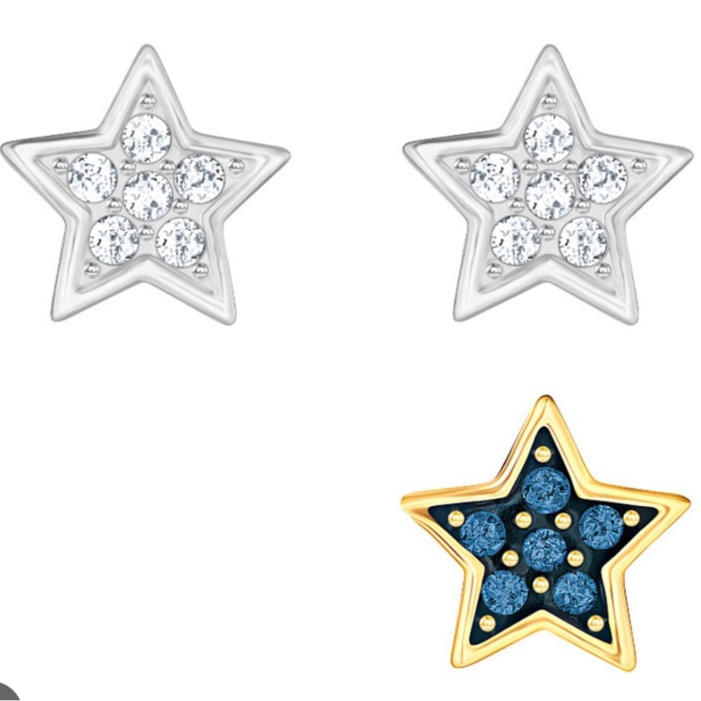 Brand new.  Swarovski Crystal Star Earrings.  These are retired. - Picture 3 of 4